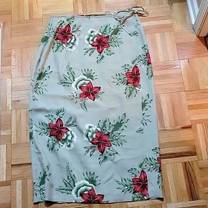 Bamboo Traders silk wrap skirt.
